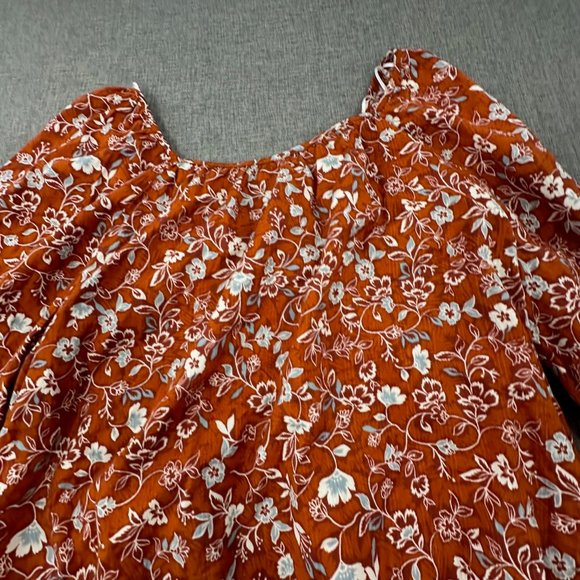 New! a.n.a A New Approach Peasant Top‎ Floral XXL 3/4th Sleeves 100% Cotton $44 - Picture 13 of 14